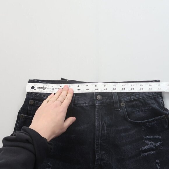 R13 Back Lace Up Jeans in Jake Black Size 27 - Picture 11 of 14